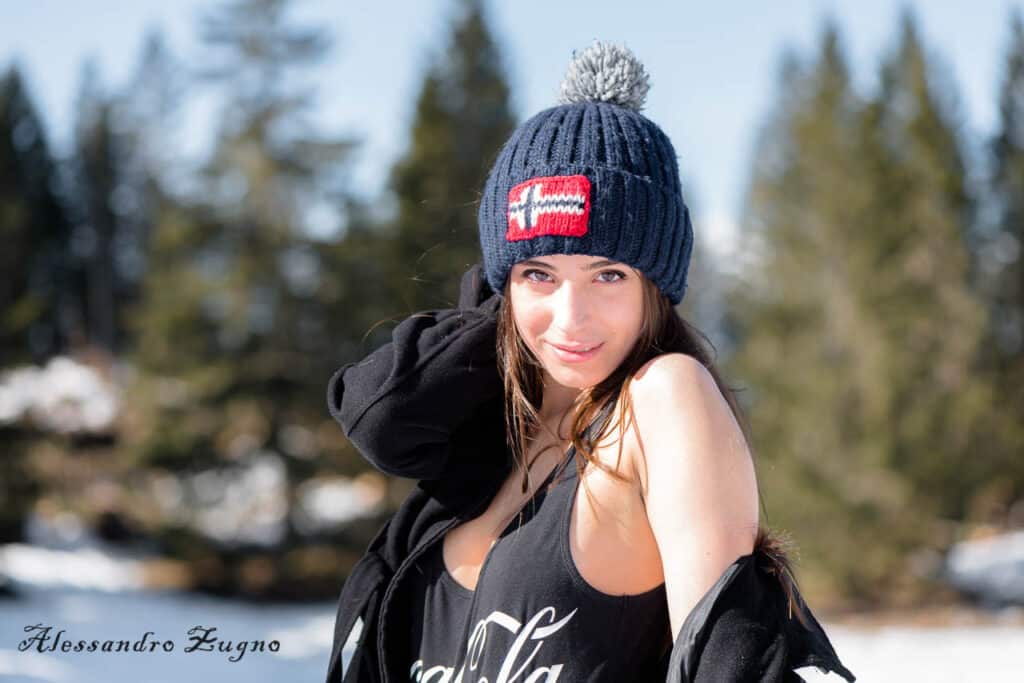 servizio fotografico sulla neve