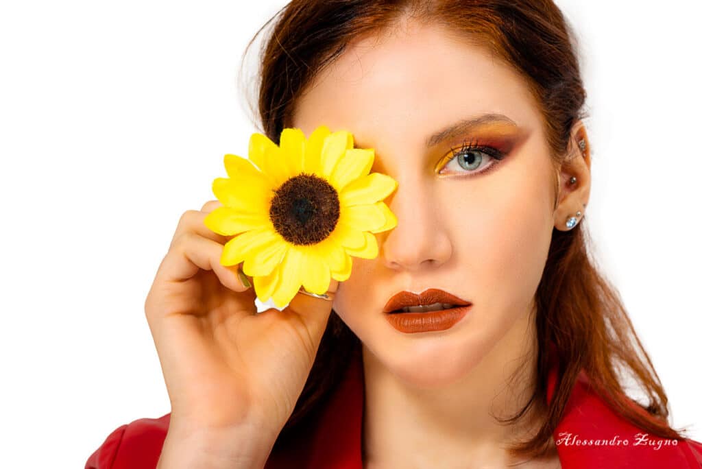 trucco artistico per book fotografico in studio a Padova