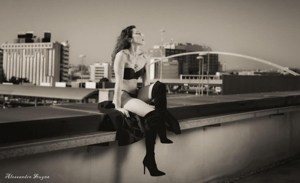 foto di moda in bianco e nero