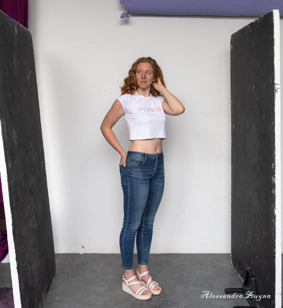 ritratti in studio fotografico con luce naturale